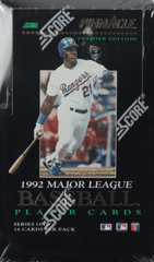 1992 Score Pinnacle Series 1 MLB Baseball Premier Edition Hobby Box
